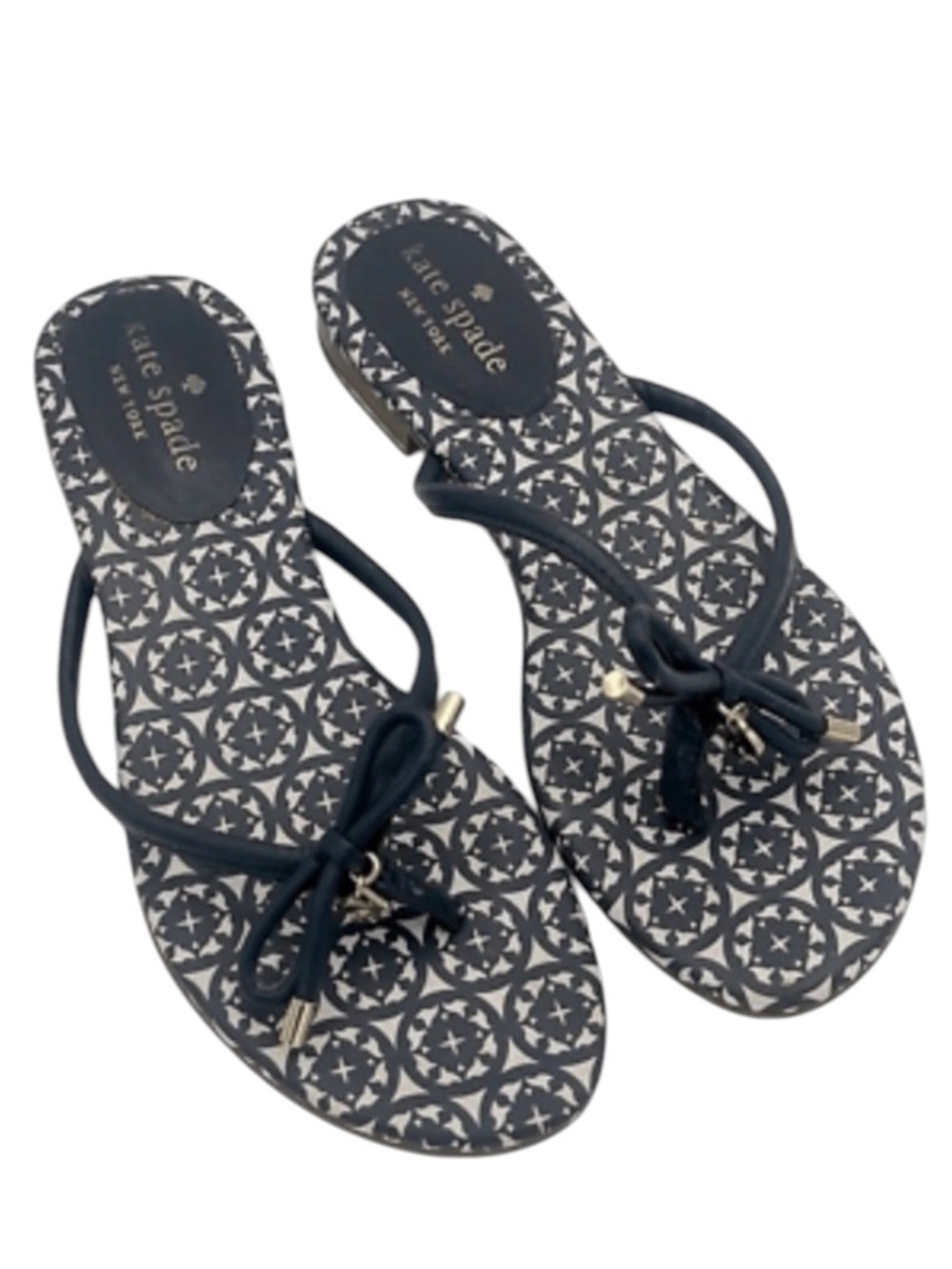 Kate Spade Navy Blue Mystic Patterned Women's Sandals size 7